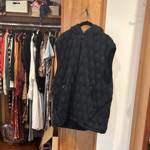 Free People Black Quilted Vest